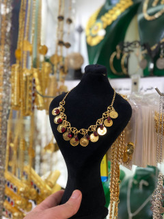 گردنی سکه ربع پهلوی یاقوت دار